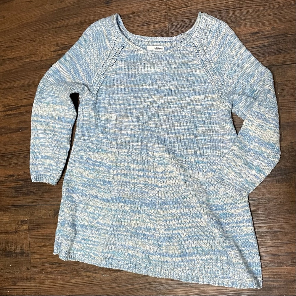 SONOMA BABY BLUE QUARTER LENGTH SLEEVE SWEATER